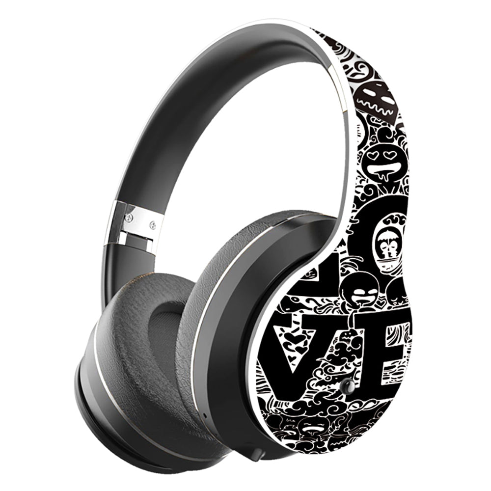 EL-B1 Graffiti Bluetooth Headset Adjustable Wireless Headphone Folding Head-Mounted Earphone Compatible with Android Apple Microsoft System EL-B1 Graffiti Bluetooth Headset Adjustable Wireless Headphone Folding Head-Mounted Earphone Compatible with Android Apple Microsoft System